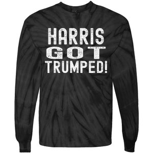 Harris Got Trumped President Donald Trump 2024 Victory Tie-Dye Long Sleeve Shirt