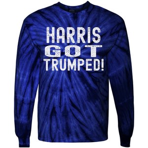 Harris Got Trumped President Donald Trump 2024 Victory Tie-Dye Long Sleeve Shirt