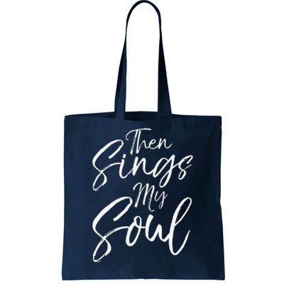 How Great Thou Art Hymn Lyric Music Cute Then Sings My Soul Tote Bag