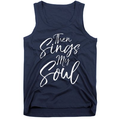 How Great Thou Art Hymn Lyric Music Cute Then Sings My Soul Tank Top