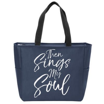 How Great Thou Art Hymn Lyric Music Cute Then Sings My Soul Zip Tote Bag