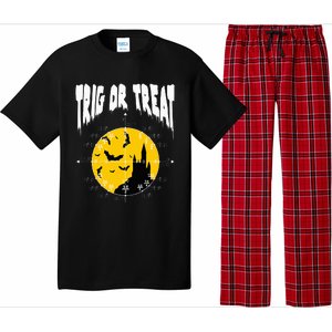 Hilarious Geeky Trig or Treat Halloween Costume for Math Enthusiasts Pajama Set