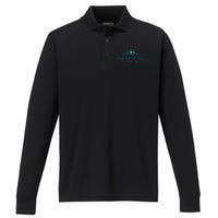 Hiked Grand Teton National Park Wyoming Colorful Performance Long Sleeve Polo