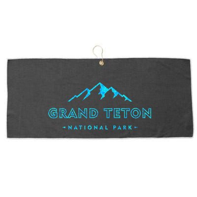 Hiked Grand Teton National Park Wyoming Colorful Large Microfiber Waffle Golf Towel