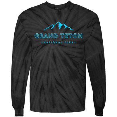 Hiked Grand Teton National Park Wyoming Colorful Tie-Dye Long Sleeve Shirt