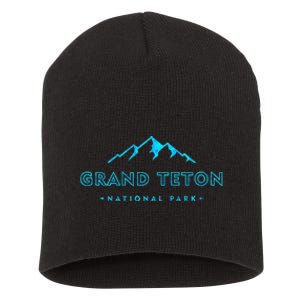 Hiked Grand Teton National Park Wyoming Colorful Short Acrylic Beanie