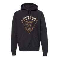 Hotrod Garage Usa Classic Car Hotrod Distressed Premium Hoodie