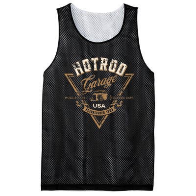 Hotrod Garage Usa Classic Car Hotrod Distressed Mesh Reversible Basketball Jersey Tank