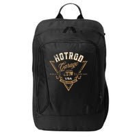 Hotrod Garage Usa Classic Car Hotrod Distressed Design City Backpack