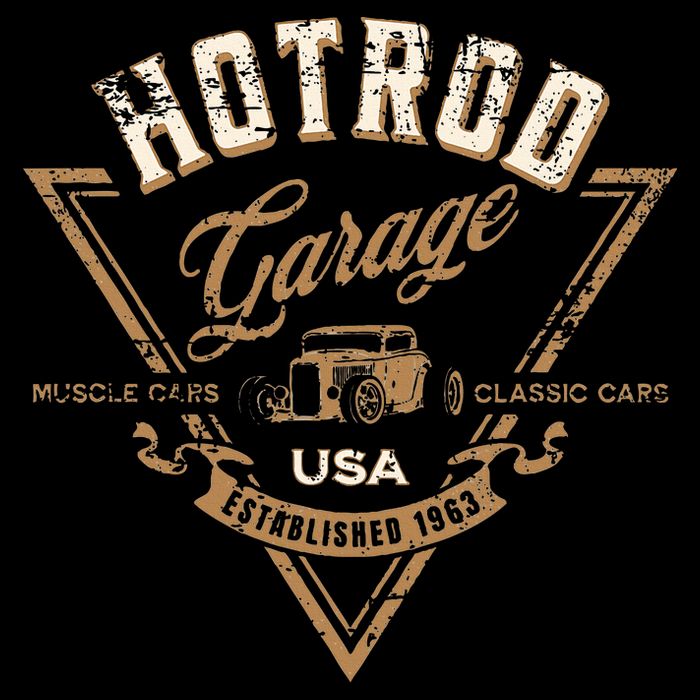 Hotrod Garage Usa Classic Car Hotrod Distressed Design City Backpack