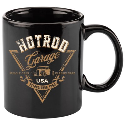 Hotrod Garage Usa Classic Car Hotrod Distressed Design 11oz C Handle Ceramic Mug