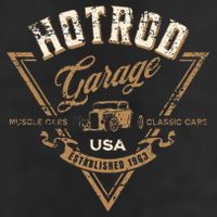 Hotrod Garage Usa Classic Car Hotrod Distressed Design 11oz C Handle Ceramic Mug