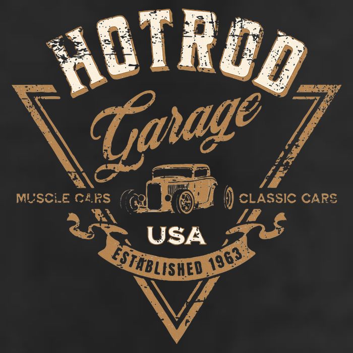 Hotrod Garage Usa Classic Car Hotrod Distressed Design 11oz C Handle Ceramic Mug