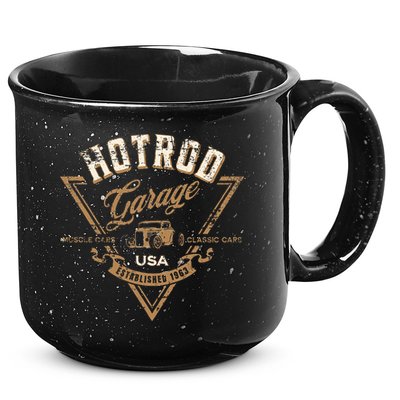 Hotrod Garage Usa Classic Car Hotrod Distressed Design 15oz Campfire Ceramic Mug