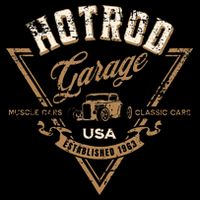 Hotrod Garage Usa Classic Car Hotrod Distressed Design 16 in Basic Backpack