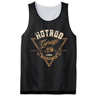 Hotrod Garage Usa Classic Car Hotrod Distressed Design Mesh Reversible Basketball Jersey Tank