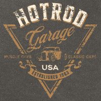 Hotrod Garage Usa Classic Car Hotrod Distressed Design Cotton Canvas Backpack