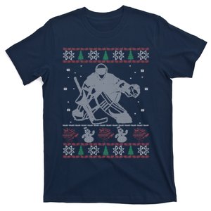 Hockey Goalie Ugly Christmas T-Shirt