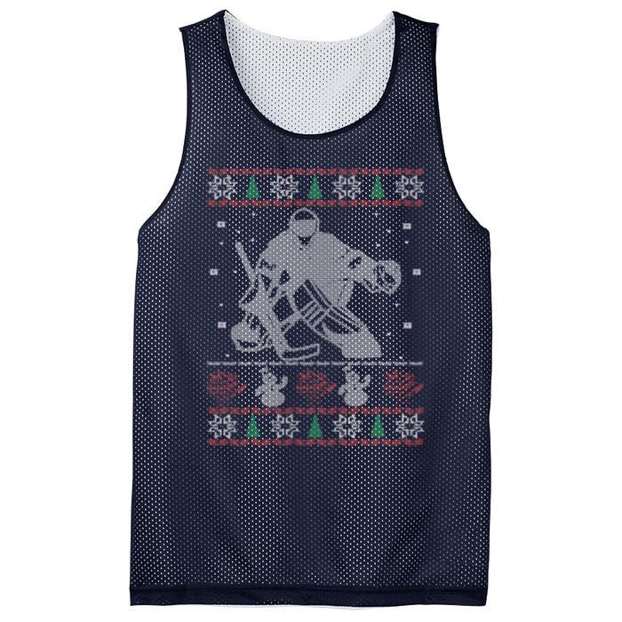 Hockey Goalie Ugly Christmas Mesh Reversible Basketball Jersey Tank