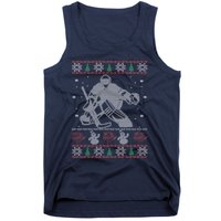 Hockey Goalie Ugly Christmas Tank Top