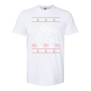 Hockey Goalie Ugly Christmas Softstyle CVC T-Shirt