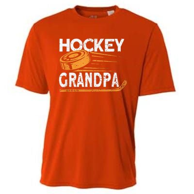 Hockey Grandpa Vintage Hockey Player Ice Hockey Cooling Performance Crew T-Shirt