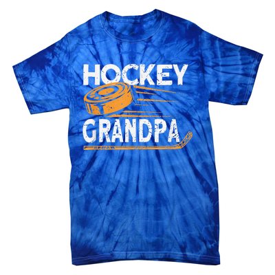 Hockey Grandpa Vintage Hockey Player Ice Hockey Tie-Dye T-Shirt