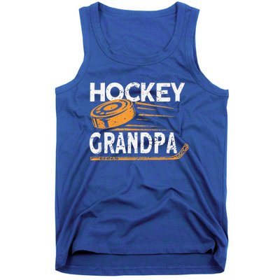 Hockey Grandpa Vintage Hockey Player Ice Hockey Tank Top