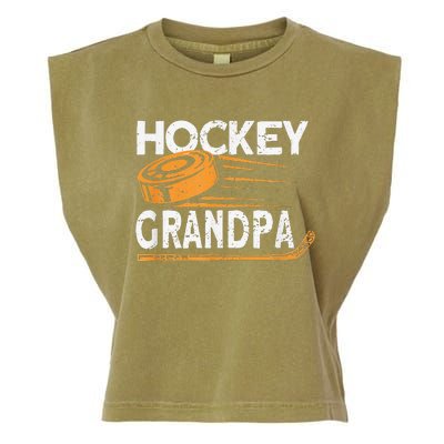 Hockey Grandpa Vintage Hockey Player Ice Hockey Garment-Dyed Women's Muscle Tee