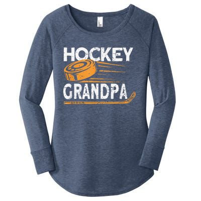 Hockey Grandpa Vintage Hockey Player Ice Hockey Women's Perfect Tri Tunic Long Sleeve Shirt