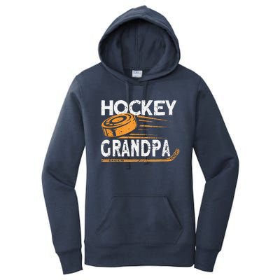 Hockey Grandpa Vintage Hockey Player Ice Hockey Women's Pullover Hoodie