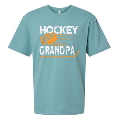 Hockey Grandpa Vintage Hockey Player Ice Hockey Sueded Cloud Jersey T-Shirt