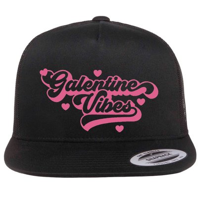 Happy Galentine Vibes Flat Bill Trucker Hat
