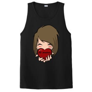 Heart Gift Valentines Day Funny Gift For Her Be Mine Gift PosiCharge Competitor Tank