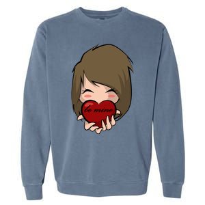 Heart Gift Valentines Day Funny Gift For Her Be Mine Gift Garment-Dyed Sweatshirt