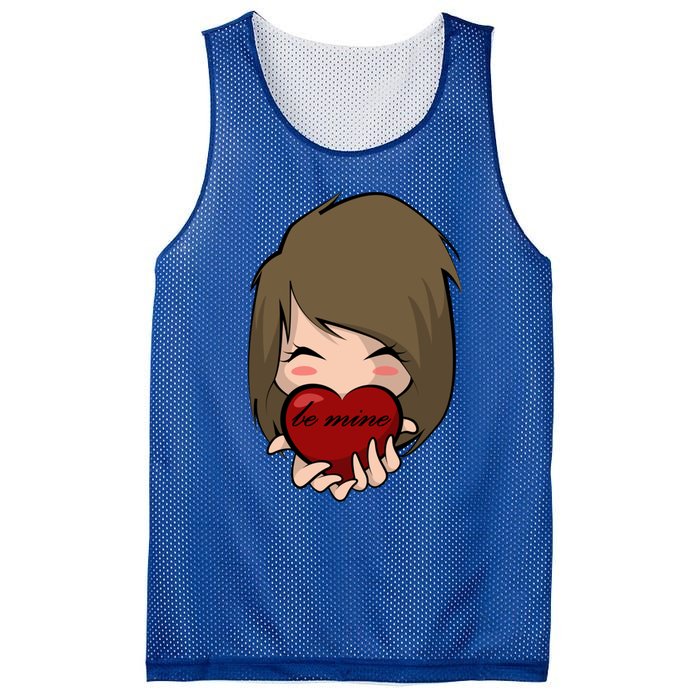 Heart Gift Valentines Day Funny Gift For Her Be Mine Gift Mesh Reversible Basketball Jersey Tank