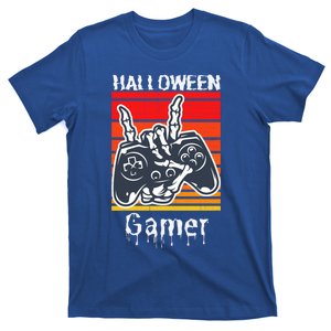 Halloween Gamer Video Game Player Skeleton Spooky Gamer Great Gift T-Shirt