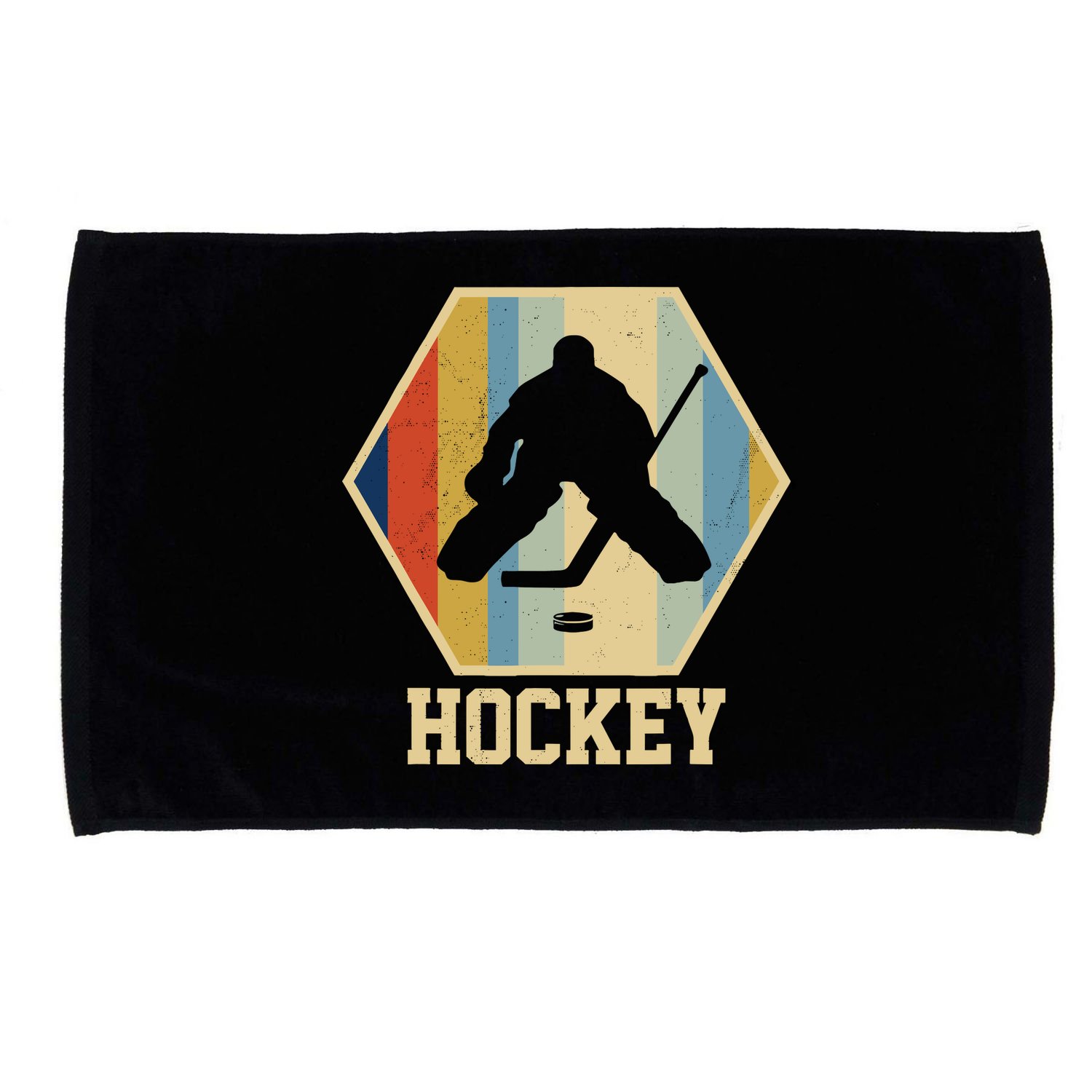 Hockey Goalie Vintage Retro Gift Microfiber Hand Towel