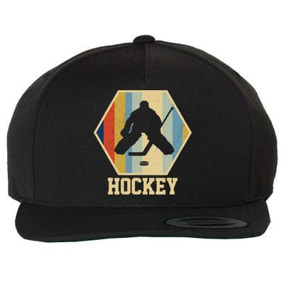 Hockey Goalie Vintage Retro Gift Wool Snapback Cap