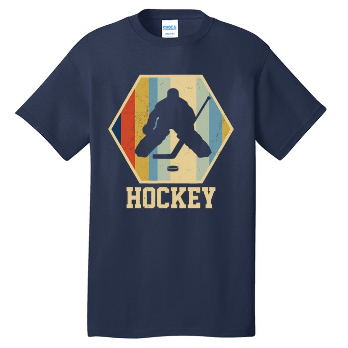 Hockey Goalie Vintage Retro Gift Tall T-Shirt