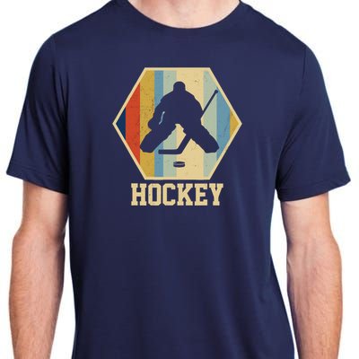 Hockey Goalie Vintage Retro Gift Adult ChromaSoft Performance T-Shirt