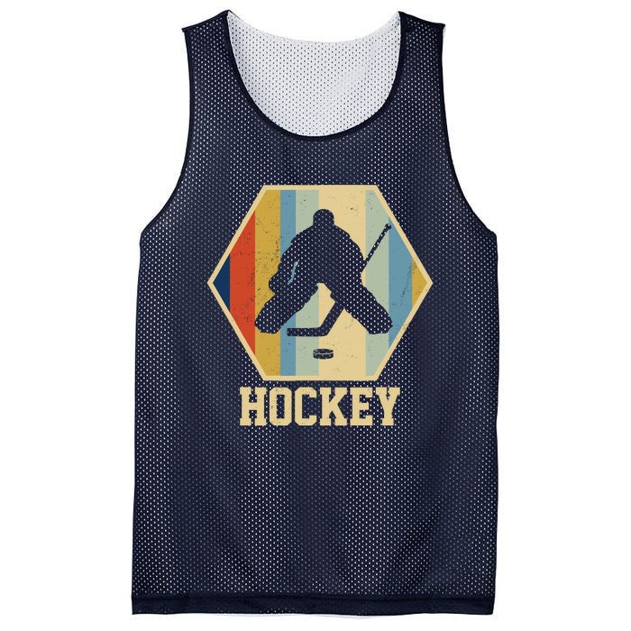 Hockey Goalie Vintage Retro Gift Mesh Reversible Basketball Jersey Tank