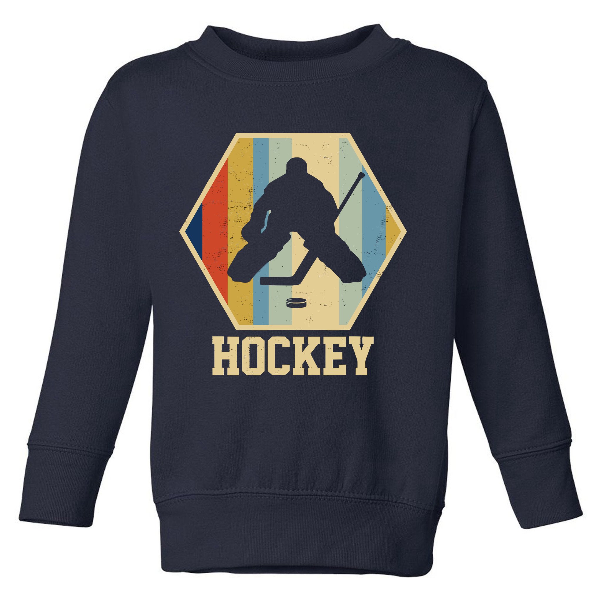 Hockey Goalie Vintage Retro Gift Toddler Sweatshirt