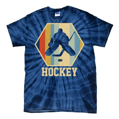 Hockey Goalie Vintage Retro Gift Tie-Dye T-Shirt