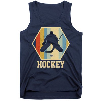 Hockey Goalie Vintage Retro Gift Tank Top