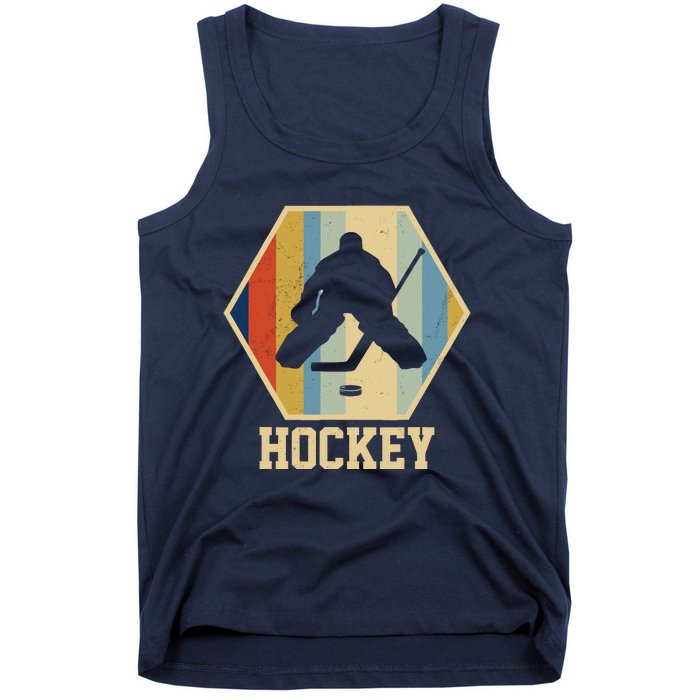 Hockey Goalie Vintage Retro Gift Tank Top