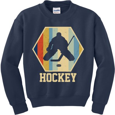 Hockey Goalie Vintage Retro Gift Kids Sweatshirt