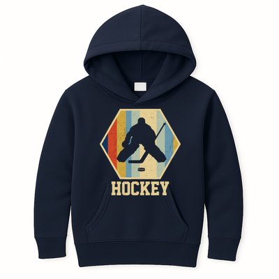 Hockey Goalie Vintage Retro Gift Kids Hoodie