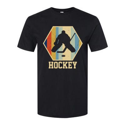 Hockey Goalie Vintage Retro Gift Softstyle CVC T-Shirt