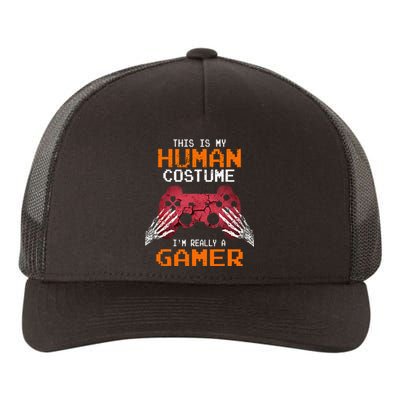 Halloween Gamer Video Games Human Costume Gift Yupoong Adult 5-Panel Trucker Hat